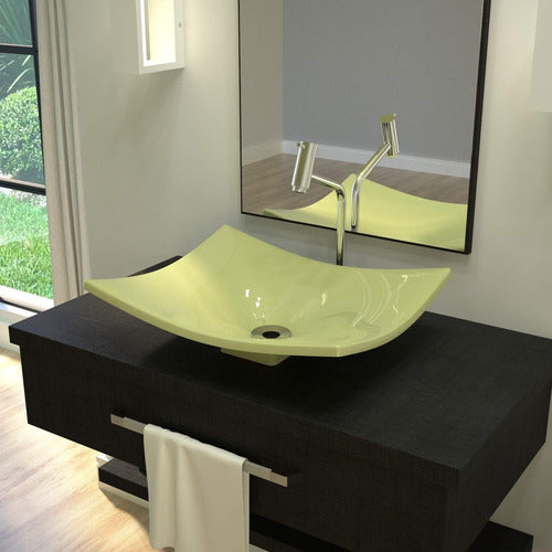 CUBA DE APOIO VIDRO FOLHA VERDE