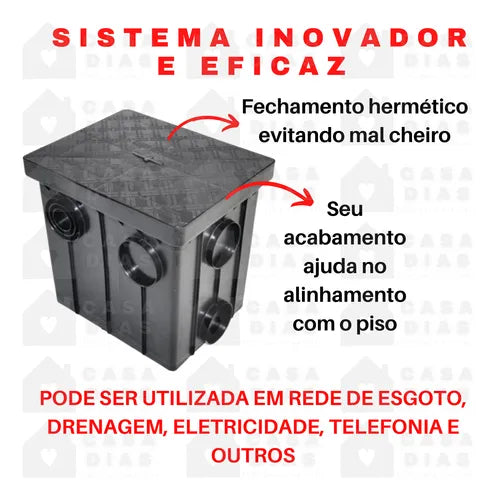 CAIXA P/ ESGOTO GRANDE PRETA