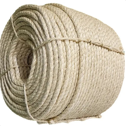CORDA TRANÇADA SISAL BRANCA 12MM