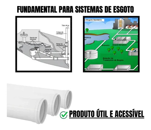 TUBO P/ ESGOTO 100MM 1,5M FORTLEV