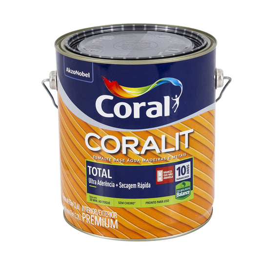 ESMALTE CORALIT BASE DE ÁGUA 3,6L VERMEL