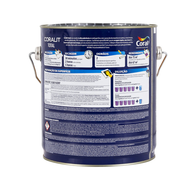 ESMALTE CORALIT BASE DE ÁGUA 3,6L VERMEL