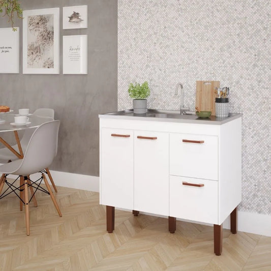 GABINETE MGM COZINHA SLIM 94CM BRANCO