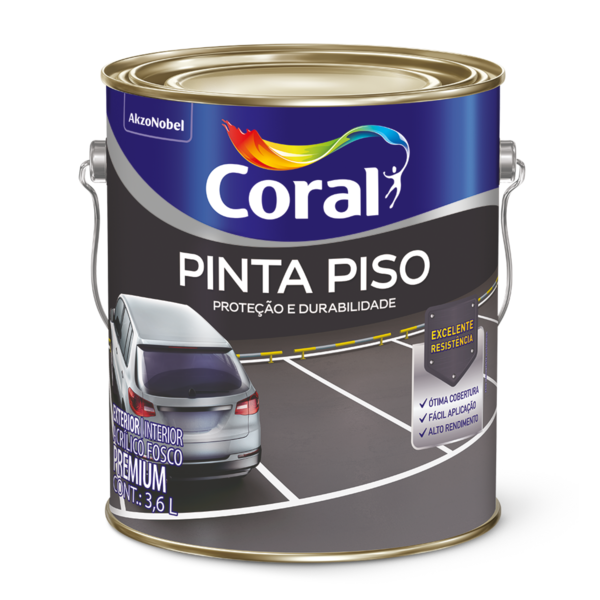 TINTA CORAL PISO 3,6L CINZA ESCURO