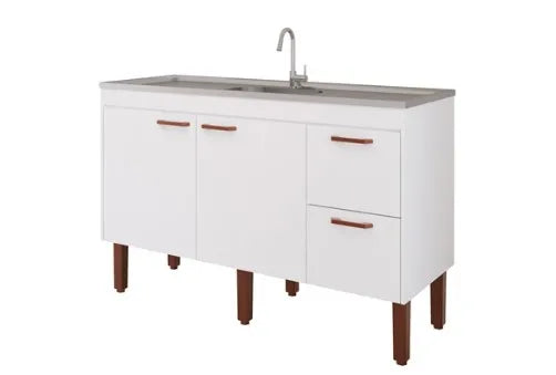 GABINETE MGM COZINHA SLIM 1,34MT BRANCO