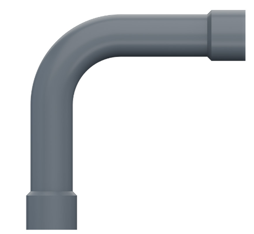 CURVA ELETRODUTO CINZA 90X1/2