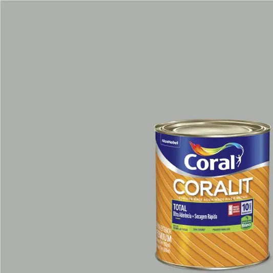 ESMALTE CORALIT BASE AGUA PLATINA 900ML