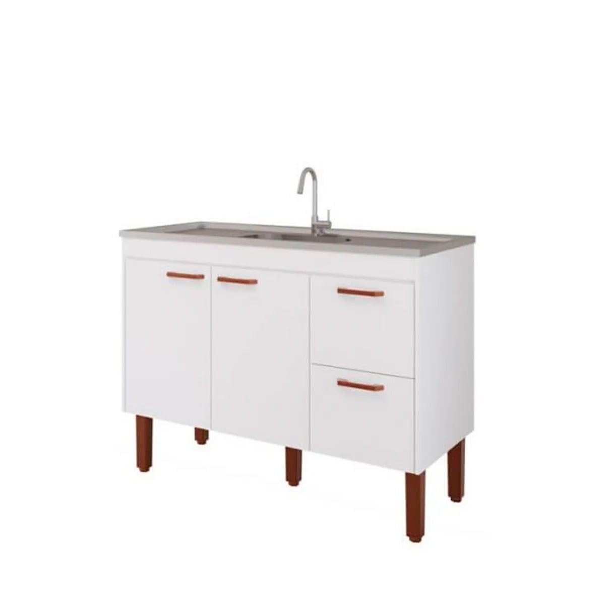 GABINETE MGM COZINHA SLIM 1,14MT BRANCO