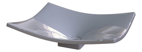 CUBA DE APOIO VIDRO FOLHA CINZA