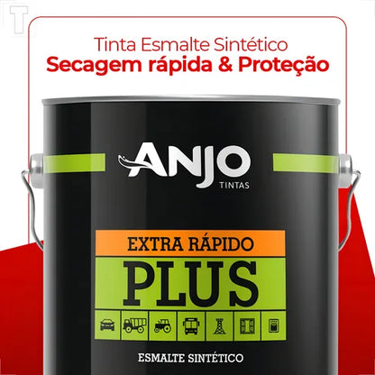 ESMALTE SINTÉTICO ANJO METALIZADO PRETO 3,6l