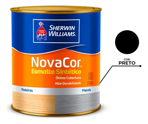 ESMALTE SINTETICO NOVACOR PRETO FOSCO 900mL