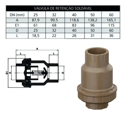 VALVULA DE RETENÇÃO
