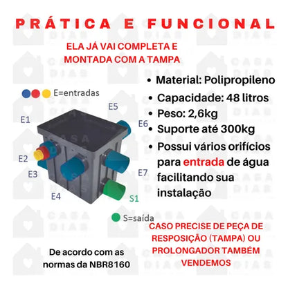 CAIXA P/ ESGOTO GRANDE PRETA