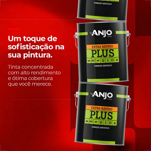 ESMALTE SINTÉTICO ANJO METALIZADO PRETO 3,6l