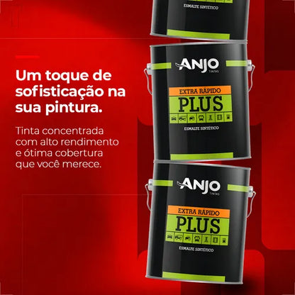 ESMALTE SINTÉTICO ANJO METALIZADO PRETO 3,6l