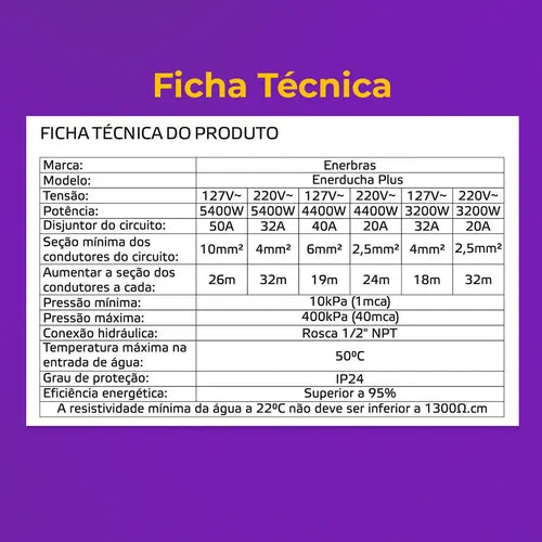 DUCHA ENERBRÁS 220V