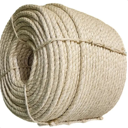 CORDA TRANÇADA SISAL BRANCA 12MM