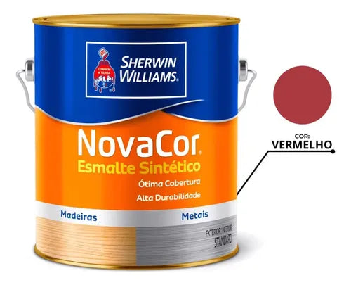 ESMALTE SINTETICO NOVACOR VERMELHO 3,6L