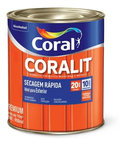 ESMALTE CORALIT BASE AGUA AZUL DEL REY 900mL