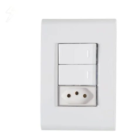 INTERRUPTOR TRAMONTINA 2 SIMP + 1 TOM