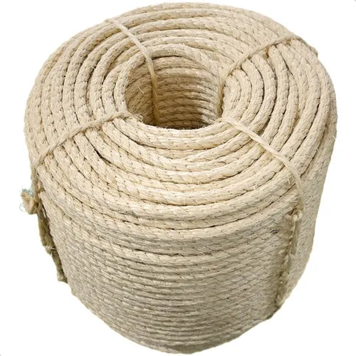 CORDA TRANÇADA SISAL BRANCA 12MM
