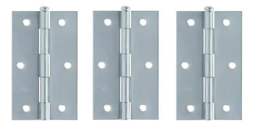 DOBRADIÇA GALVANIZADA 4'' CARTELA C/ 3 PEÇAS