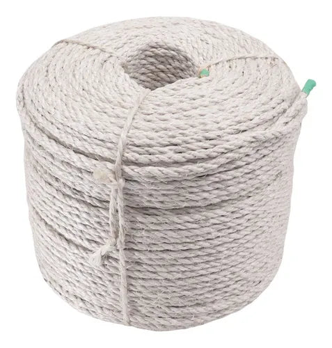 CORDA TRANÇADA SISAL BRANCA 10MM