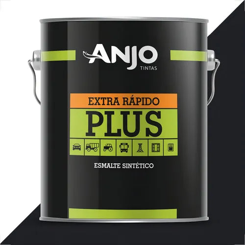ESMALTE SINTÉTICO ANJO METALIZADO PRETO 3,6l