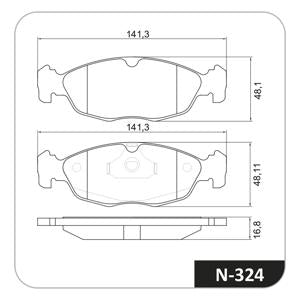 Pastilha de Freio Dianteira Agile, Celta, Classic, Corsa, Prisma | Cobreq - N324