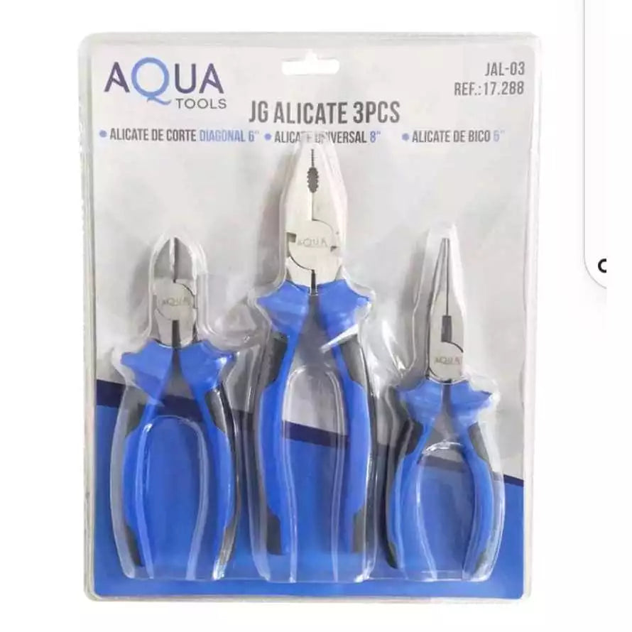 JOGO ALICATE 3 PEÇAS AQUATOOLS