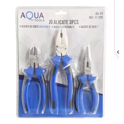JOGO ALICATE 3 PEÇAS AQUATOOLS