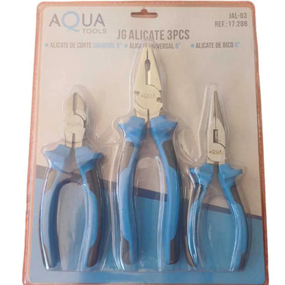 JOGO ALICATE 3 PEÇAS AQUATOOLS