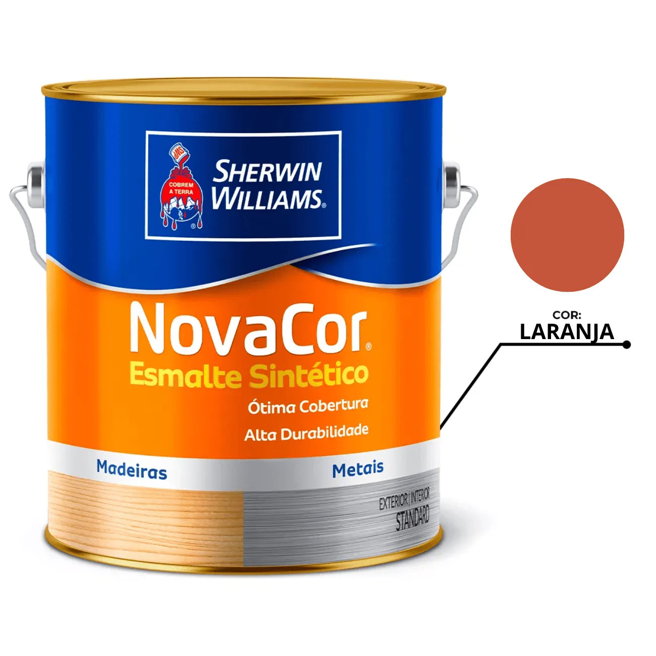 ESMALTE SINTETICO NOVACOR LARANJA 3,6L