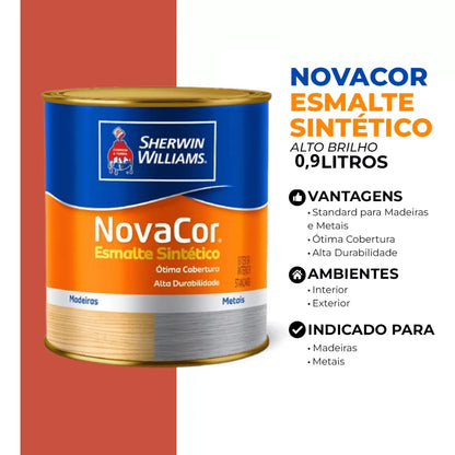 ESMALTE SINTETICO NOVACOR LARANJA 900ML
