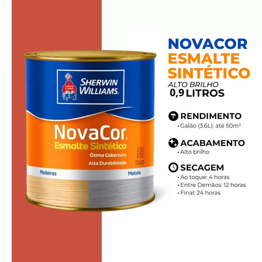 ESMALTE SINTETICO NOVACOR LARANJA 900ML