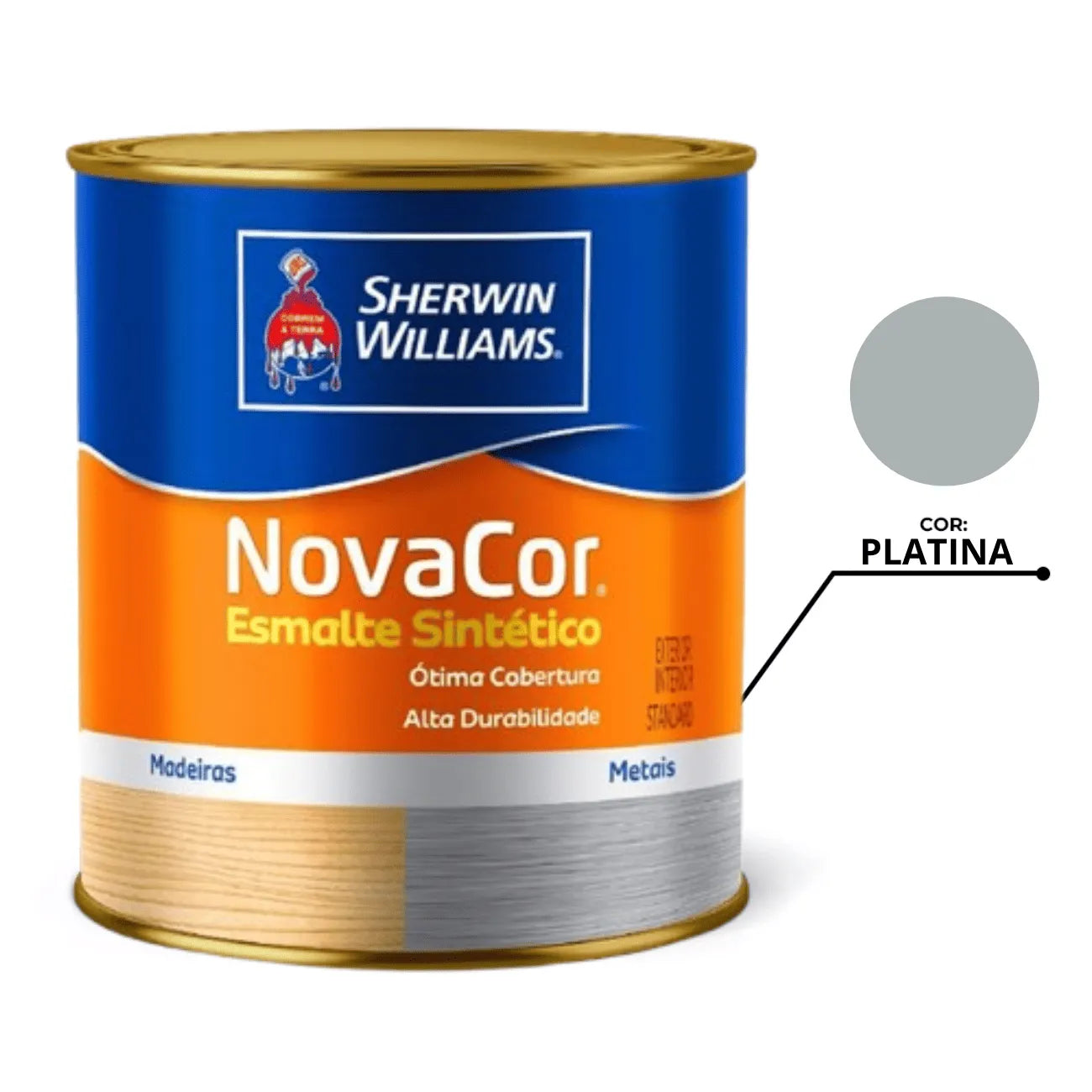 ESMALTE SINTETICO NOVACOR PLATINA 900ML