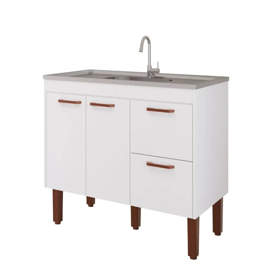 GABINETE MGM COZINHA SLIM 94CM BRANCO