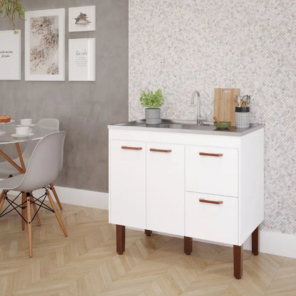 GABINETE MGM COZINHA SLIM 94CM BRANCO