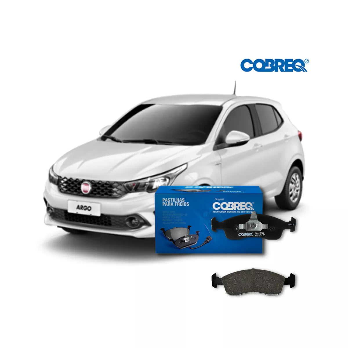 Pastilha de Freio Dianteira 208, C3, Gran Siena, Palio, Uno | Cobreq - N1770